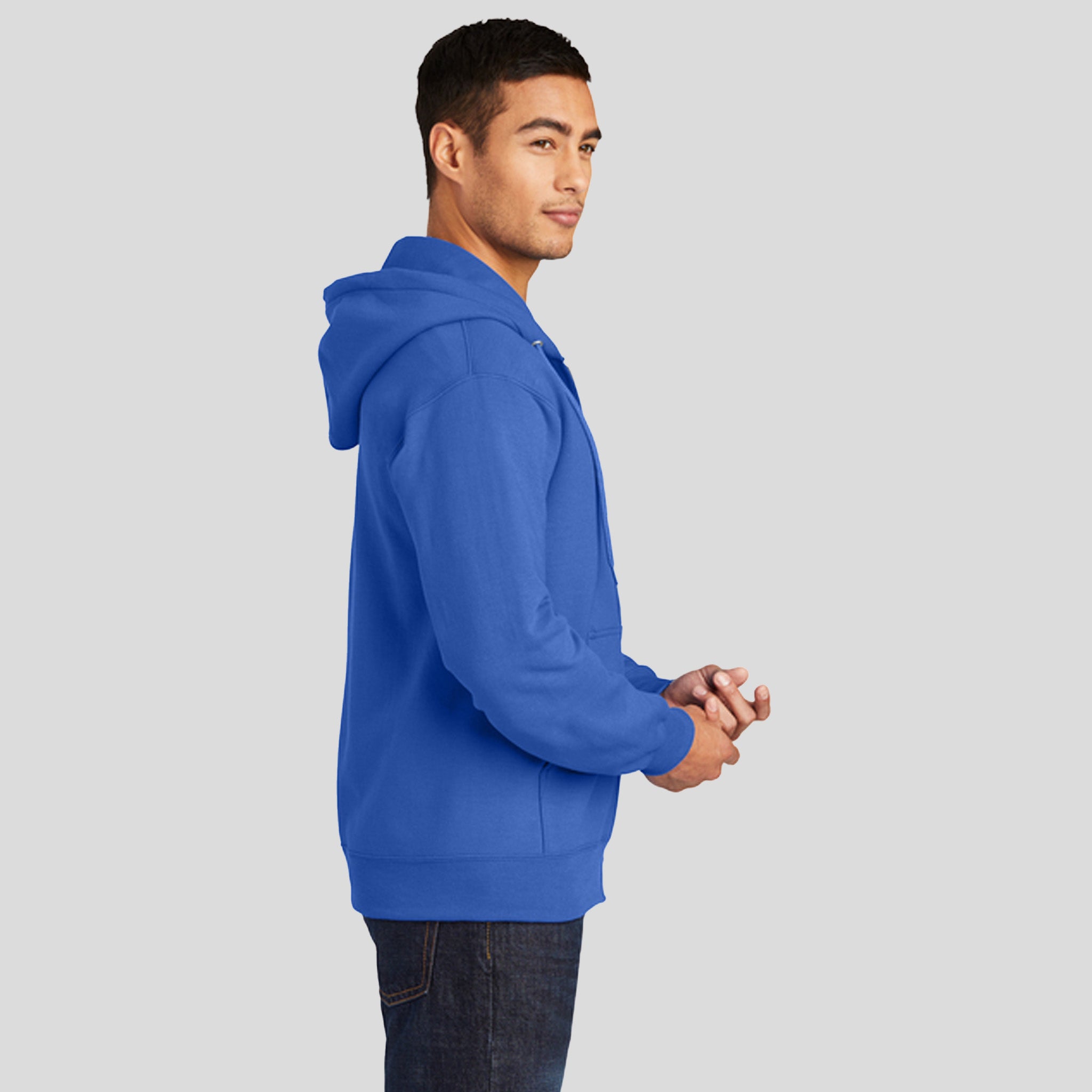 Tall Essential Fleece Full-Zip Hooded Sweatshirt | Royal
