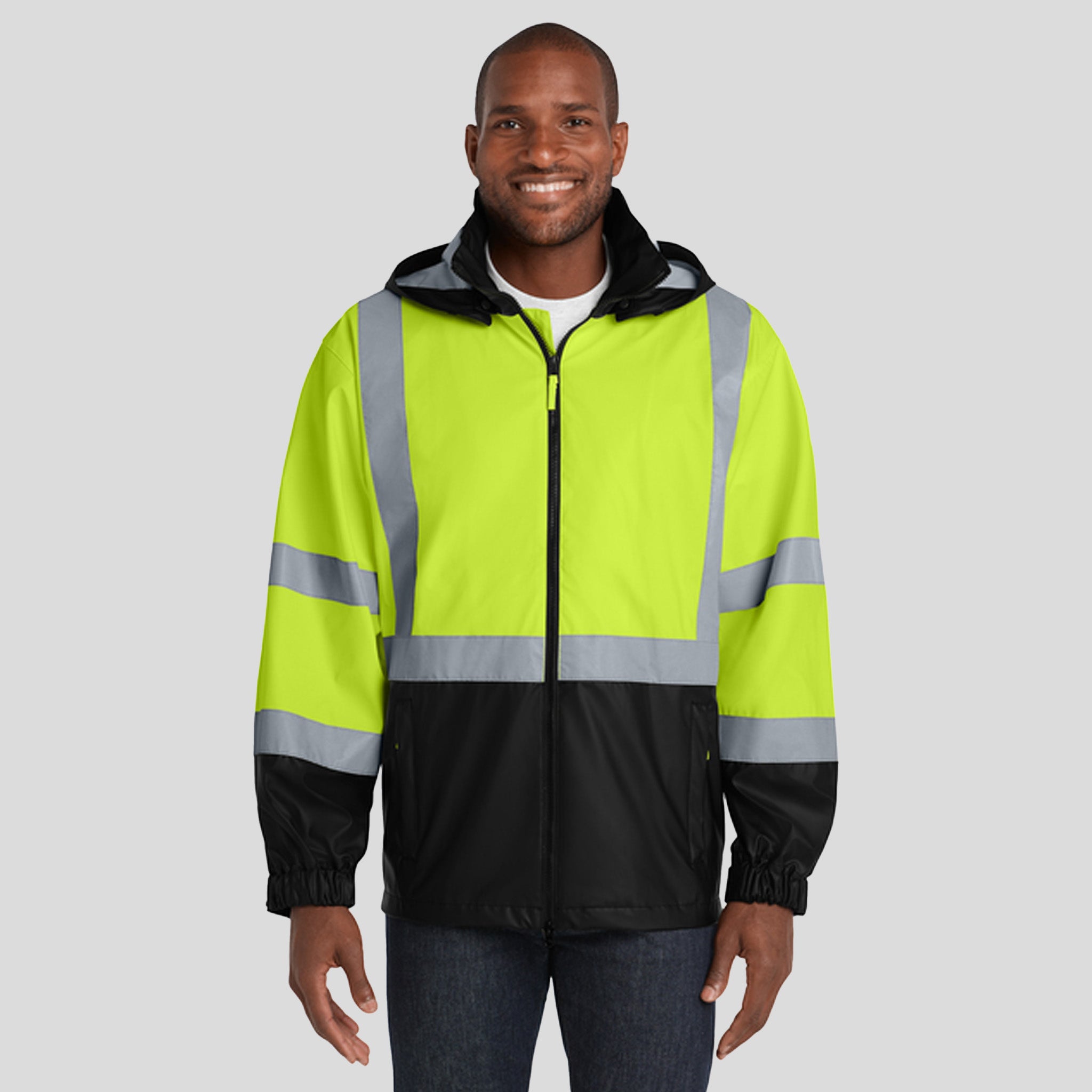 ANSI 107 Class 3 Safety Windbreaker | Safety Yellow/Black