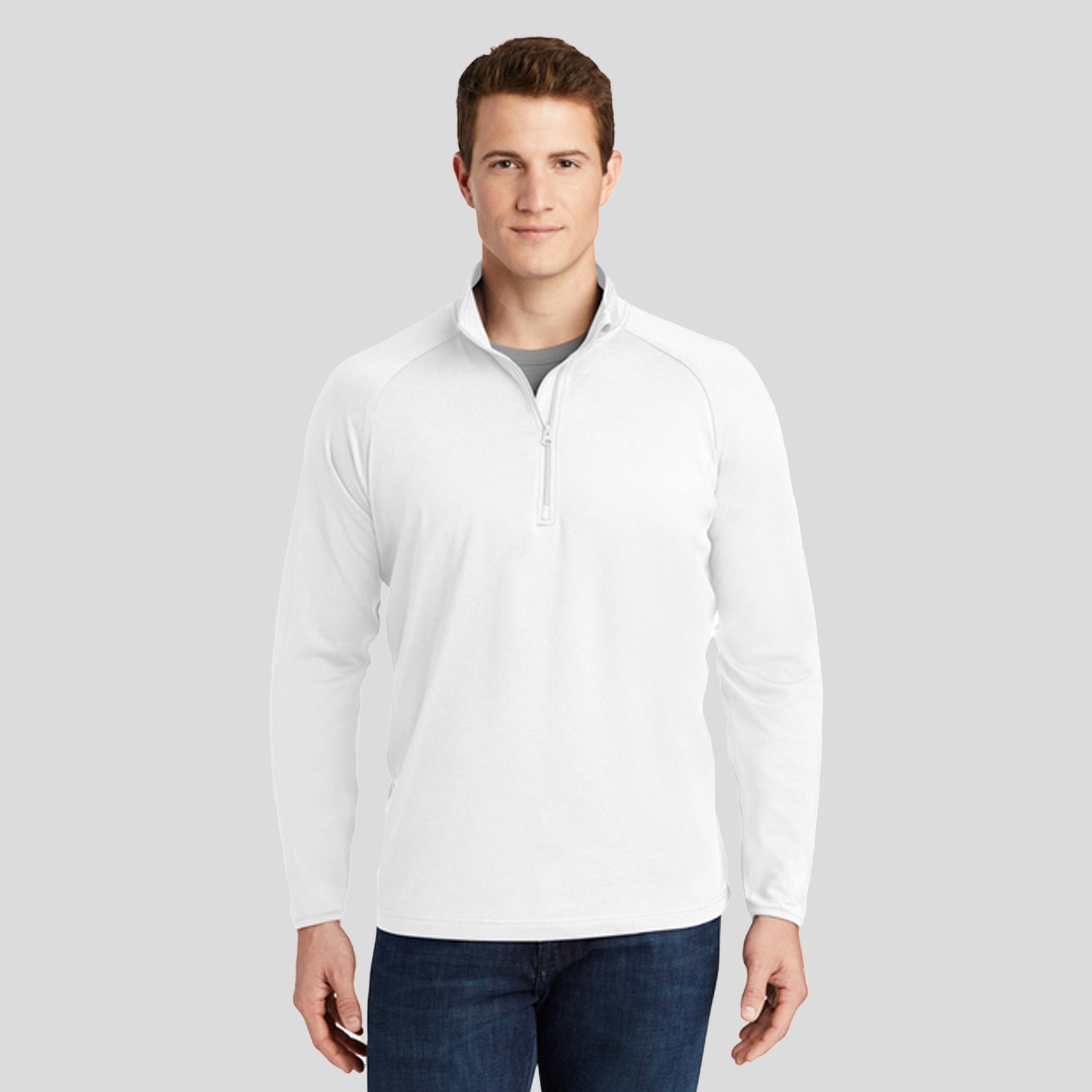 Sport-Wickยฎ Stretch 1/4-Zip Pullover | White