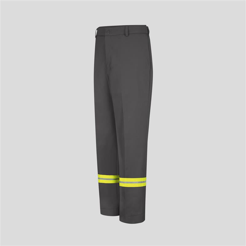 Men's Enhanced Visibility Dura-Kap® Industrial Pant | Charcoal/Yellow Visibility Trim
