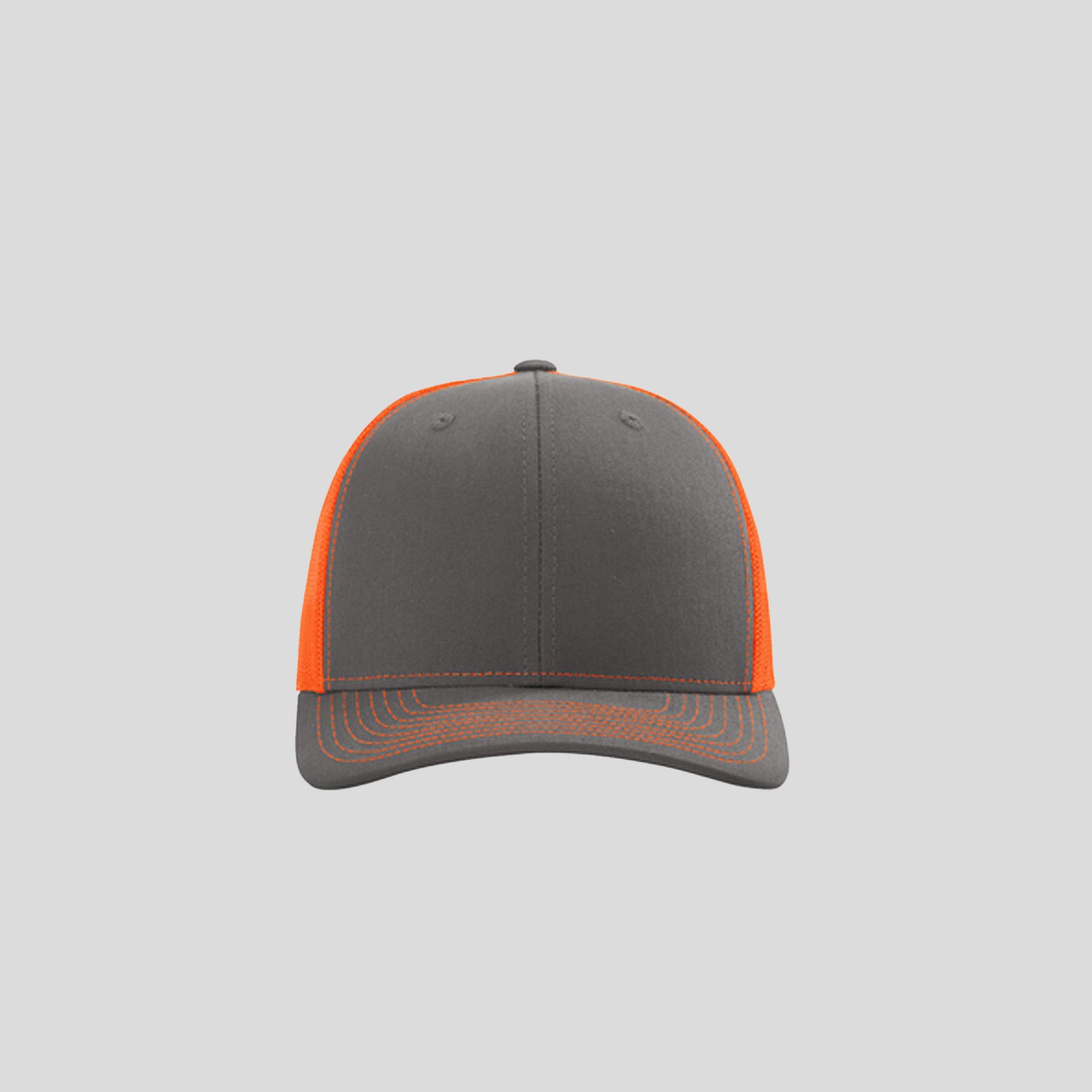 Richardson Trucker Cap | Charcoal/Neon Orange