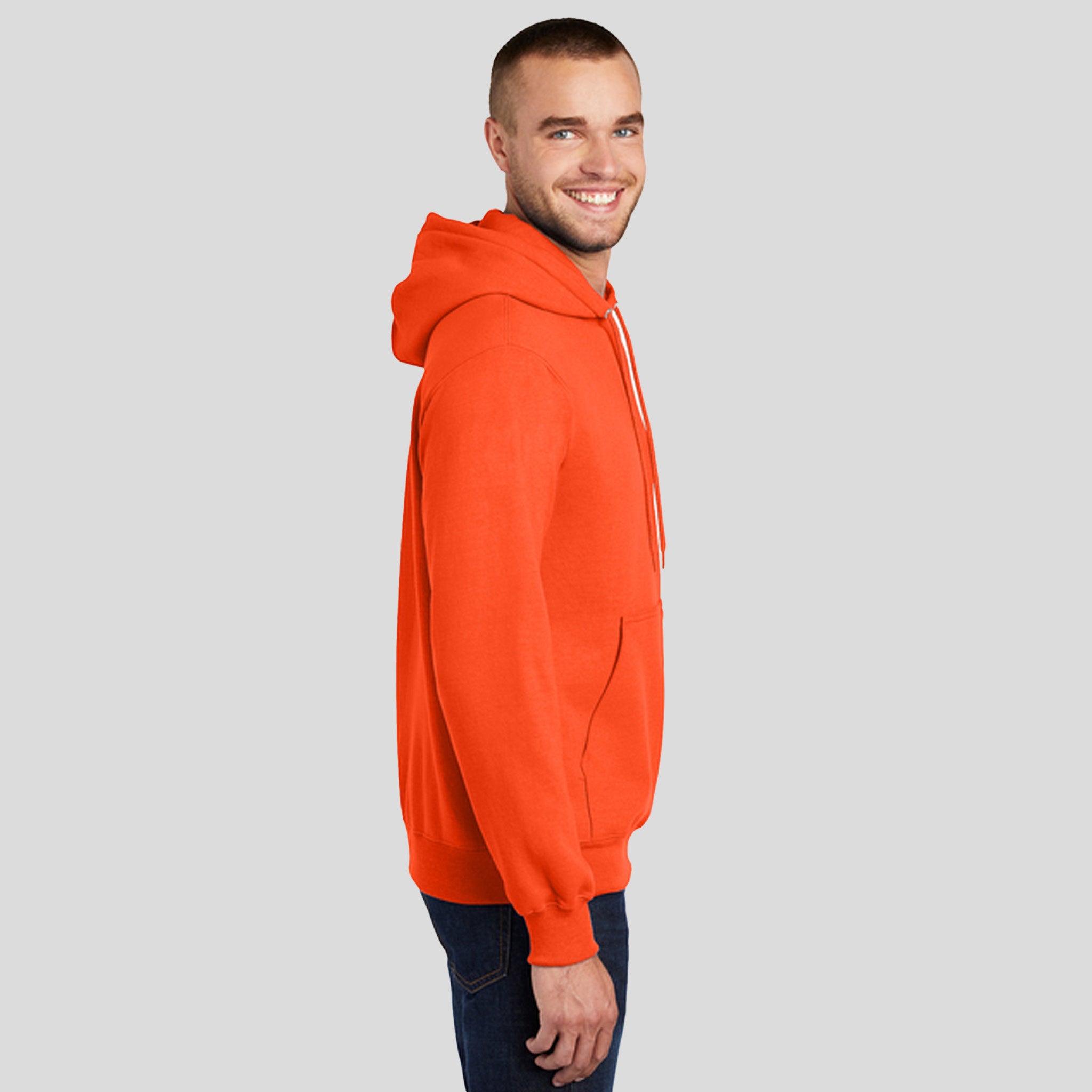 Tall Essential Fleece Pullover Hooded Sweatshirt | Safety Orange