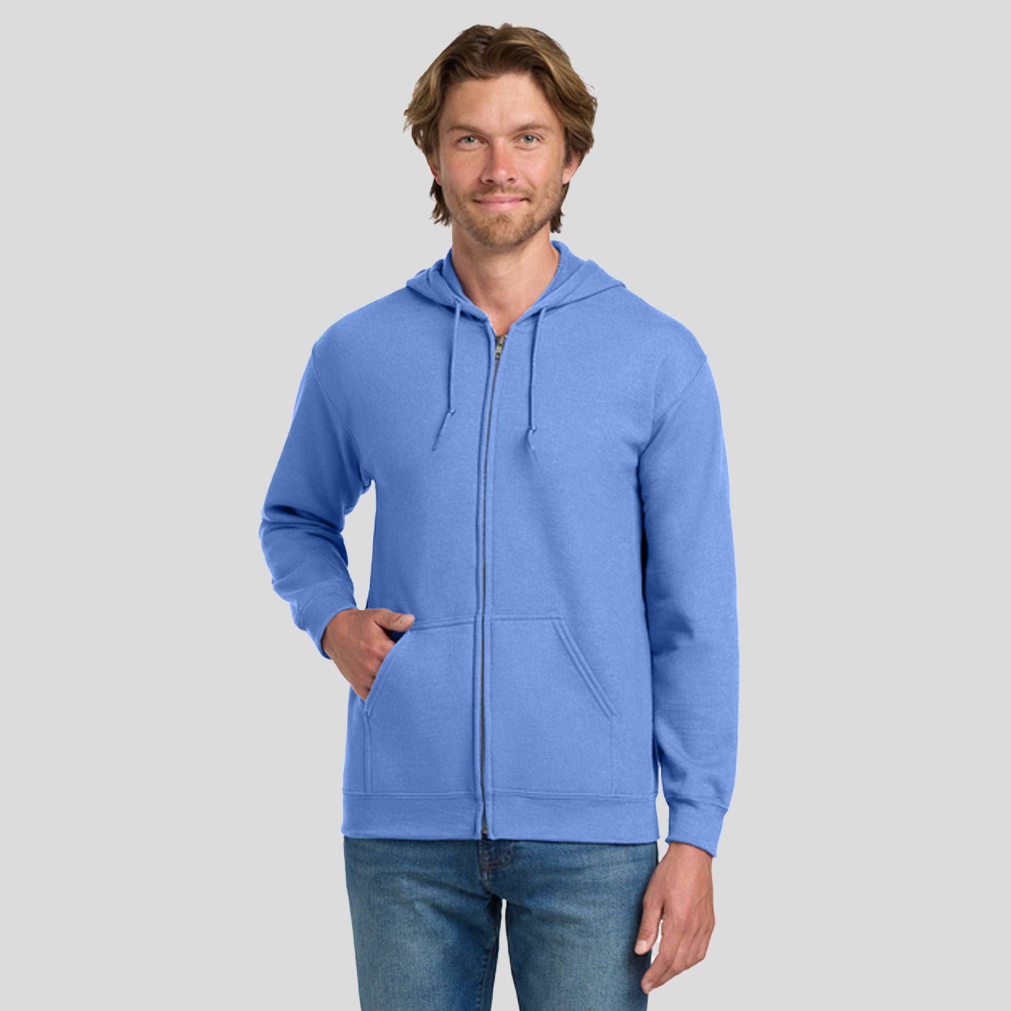 Heavy Blend™ Full-Zip Hooded Sweatshirt | Carolina Blue